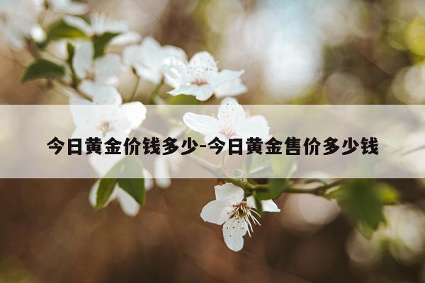 今日黄金价钱多少-今日黄金售价多少钱